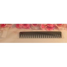 New Wide tooth Comb 7 1/2" Long the Teeth have 1/4" Spacing Black Plastic